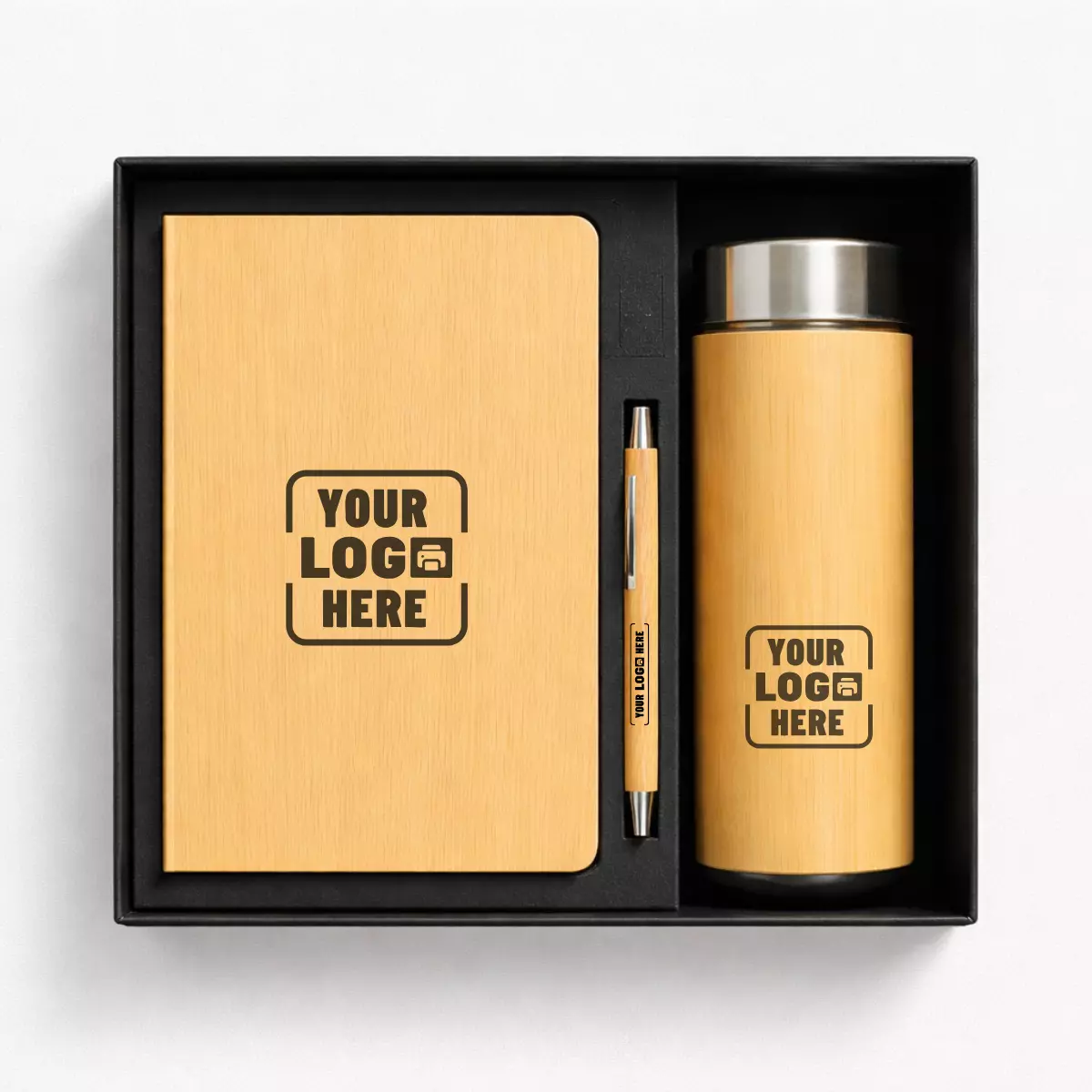Classic 3in1 set-Earth Classic 3in1 set earth finish with pen, keychain, and card holder suitable for employee welcome kits and corporate gifting