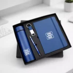 Classic 4in1 set ocean finish with pen, wallet, keychain, and card holder suitable for employee welcome kits and corporate gifting