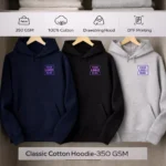 Classic Cotton Hoodie-350 GSM - Image 3