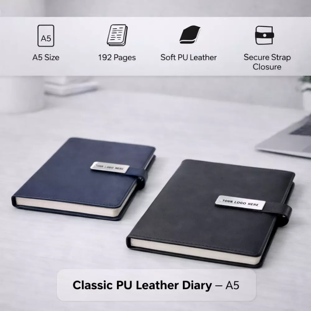 Classic PU Leather Diary – A5 - Image 2