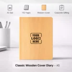 Classic Wooden Cover Diary – A5 - Image 5