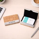 Cork Finish Magnetic Business Card Holder - Image 4