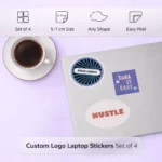 Custom Logo Laptop Stickers Set of 4 - Image 3