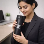 Executive Coffee Travel Flask Black – 400 ml - Image 2