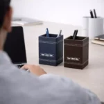 Executive Faux Leather Pen Stand - Image 2