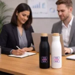 Hydra Vacuum Insulated Bottle with Bamboo Lid – 500 ml - Image 3