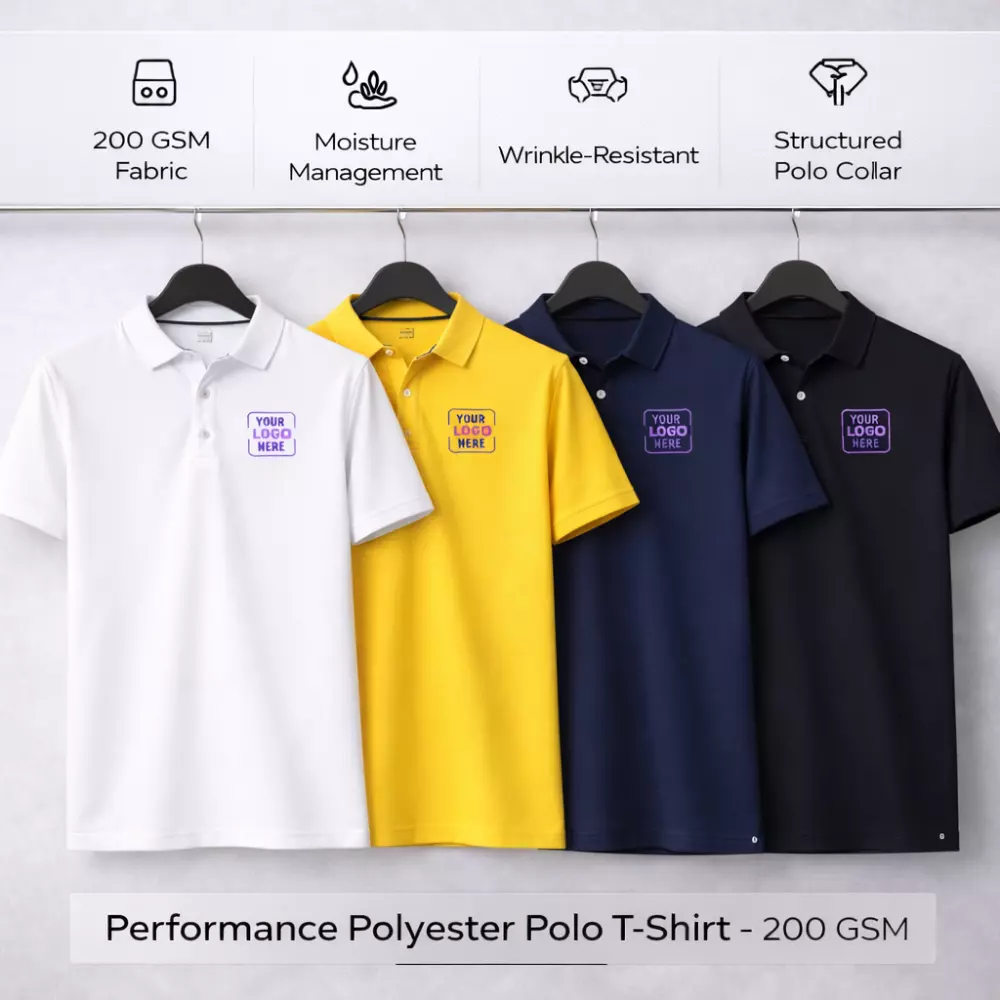 Performance Polyester Polo T-Shirt-200 GSM - Image 2