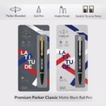 Premium Parker Classic Matte Black Ball Pen - Image 2