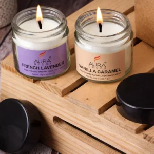 Scented Jar Soy Candle-Aura decor - Set of 2