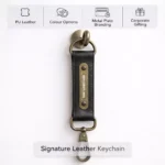 Signature Leather Keychain - Image 3