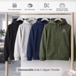 Sustainable 2-in-1 Zipper Hoodie - Image 3