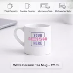 White Ceramic Tea Mug – 175 ml - Image 3