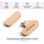 Wooden Swivel USB Pendrive – 64 GB - Image 3