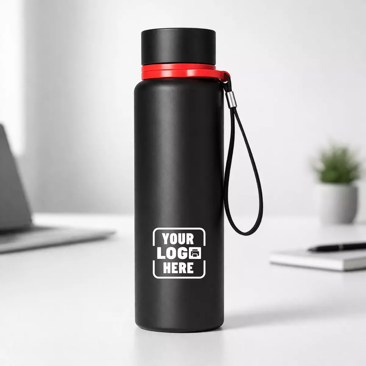 signature Insulated Bottle Signature insulated bottle black 700ml stainless steel bottle suitable for corporate gifting and employee welcome kits