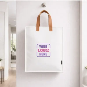 Aura Felt Tote Bag Big cream with spacious design and durable felt material for corporate gifting and onboarding kits by Brandvaarta
