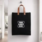 Aura Felt Tote Bag Big black with spacious design and sturdy material for corporate gifting and onboarding kits by Brandvaarta