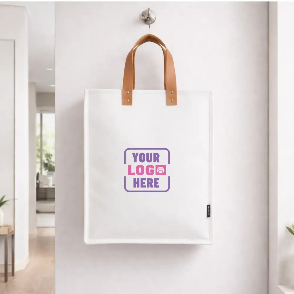 Aura Felt Tote Bag Big cream with spacious design and durable felt material for corporate gifting and onboarding kits by Brandvaarta