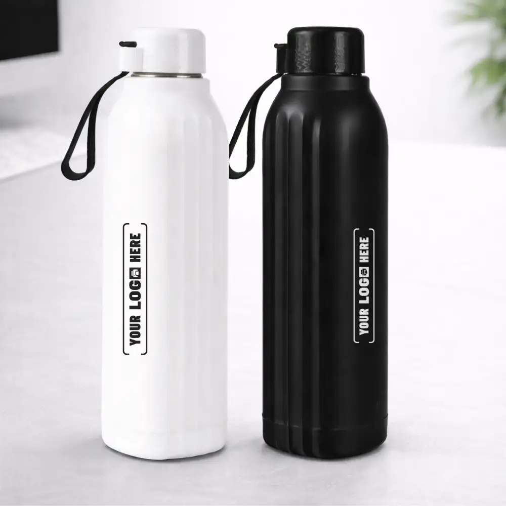 Aura Square Insulated Steel Bottle 750ml with durable build and sleek design for corporate gifting and onboarding kits by Brandvaarta
