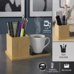 Bamboo-2-in-1-Wireless-Charger-with-Mobile-Stand-feature for employee kit
