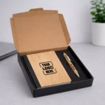 Basic Pen Diary Set Earth with eco-friendly notebook and pen suitable for corporate gifting and employee welcome kits