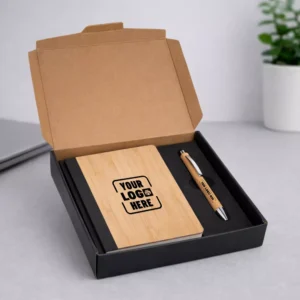 Basic Pen Diary Set Earth with eco-friendly notebook and pen suitable for corporate gifting and employee welcome kits