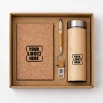 Classic 4in1 Set Earth with notebook, pen, keychain and card holder suitable for corporate gifting and employee welcome kits