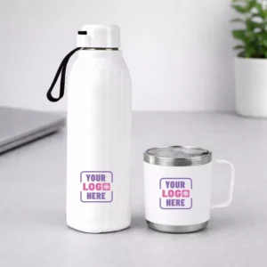 Executive-Insulated-Bottle-Gift-Set-open placed on table