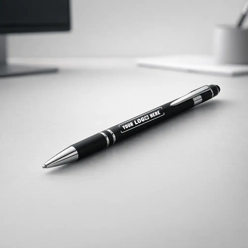 Ignis Rubber Grip Metal Pen with smooth finish and comfortable grip for writing in corporate gifting and onboarding kits by Brandvaarta