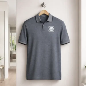 Rare Rabbit Vintage Charm Polo T-Shirt grey melange with soft breathable fabric for corporate gifting and onboarding kits by Brandvaarta