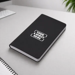 Signature Flex Pocket Notebook black with compact flexible cover for daily notes in corporate gifting and onboarding kits by Brandvaarta