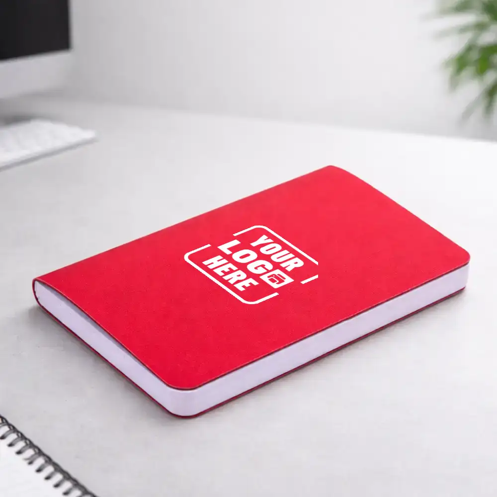 Signature Flex Pocket Notebook red with compact flexible cover for daily notes in corporate gifting and onboarding kits by Brandvaarta