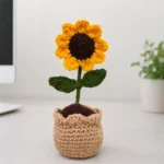 Sunflower Crochet Pot for unique gifting