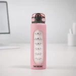 TintBox Motivational Borosilicate Glass Sipper 1L pink with printed quotes for hydration in corporate gifting and onboarding kits by Brandvaarta