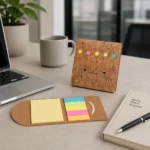 Smiley themed notepad showing front and open view suitable for employee welcome kits and corporate gifting stationery