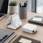 3-in-1 Foldable Wireless Charger for phone, smartwatch and earbuds suitable for employee welcome kits and corporate gifting