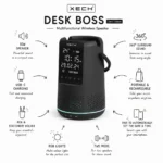 Desk Boss smart desk speaker with multifunction design for office desks, employee welcome kits, and corporate gifting in India features