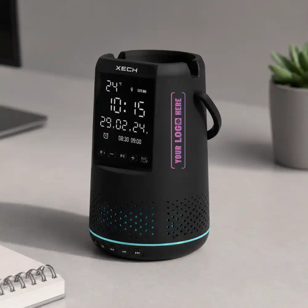 Desk Boss-Smart Desk Speaker Desk Boss smart desk speaker with multifunction design for office desks, employee welcome kits, and corporate gifting in India