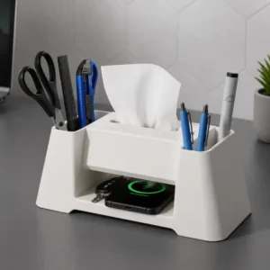 EcoCharge Desk Organizer with 15W Wireless Charger for kits