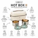 Hot Box II electric lunch box with portable food warmer for employee welcome kits and corporate gifting in India features