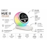 Hue ambient digital clock speaker with LED display and Bluetooth audio for office desks, employee welcome kits, and corporate gifting features