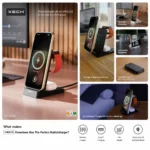 Powerbase wireless multicharger with multi-device charging support for office desks and employee welcome kits feature rich