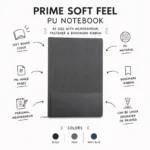 Prime Soft Feel PU Notebook with a premium PU cover for corporate gifting, employee welcome kits, and professional office use features