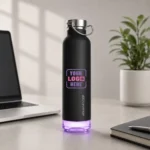 Thames Bluetooth Smart Bottle 700 ml White with temperature display and smart hydration features for workplace and travel use