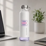 Thames Bluetooth Smart Bottle 700 ml White with temperature display and smart hydration features for workplace and travel use
