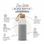 Zen Grip Bamboo Cap Silicon sleeve Bottle features