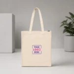 Premium Cream Zipper Tote 280GSM cotton canvas bag with zipper closure