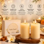 AuraDecor Scented Pillar Candles - Vanilla - Image 2