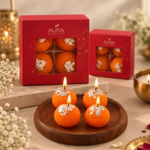 Festive Ladoo Candle Set