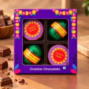 Festive Premium Cracker Chocolates in Chakri and Suthli Bomb shapes for corporate gifting