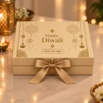 Shubh Deep Magnetic Box With Satin Cloth Inside with ribbon and company logo branding
